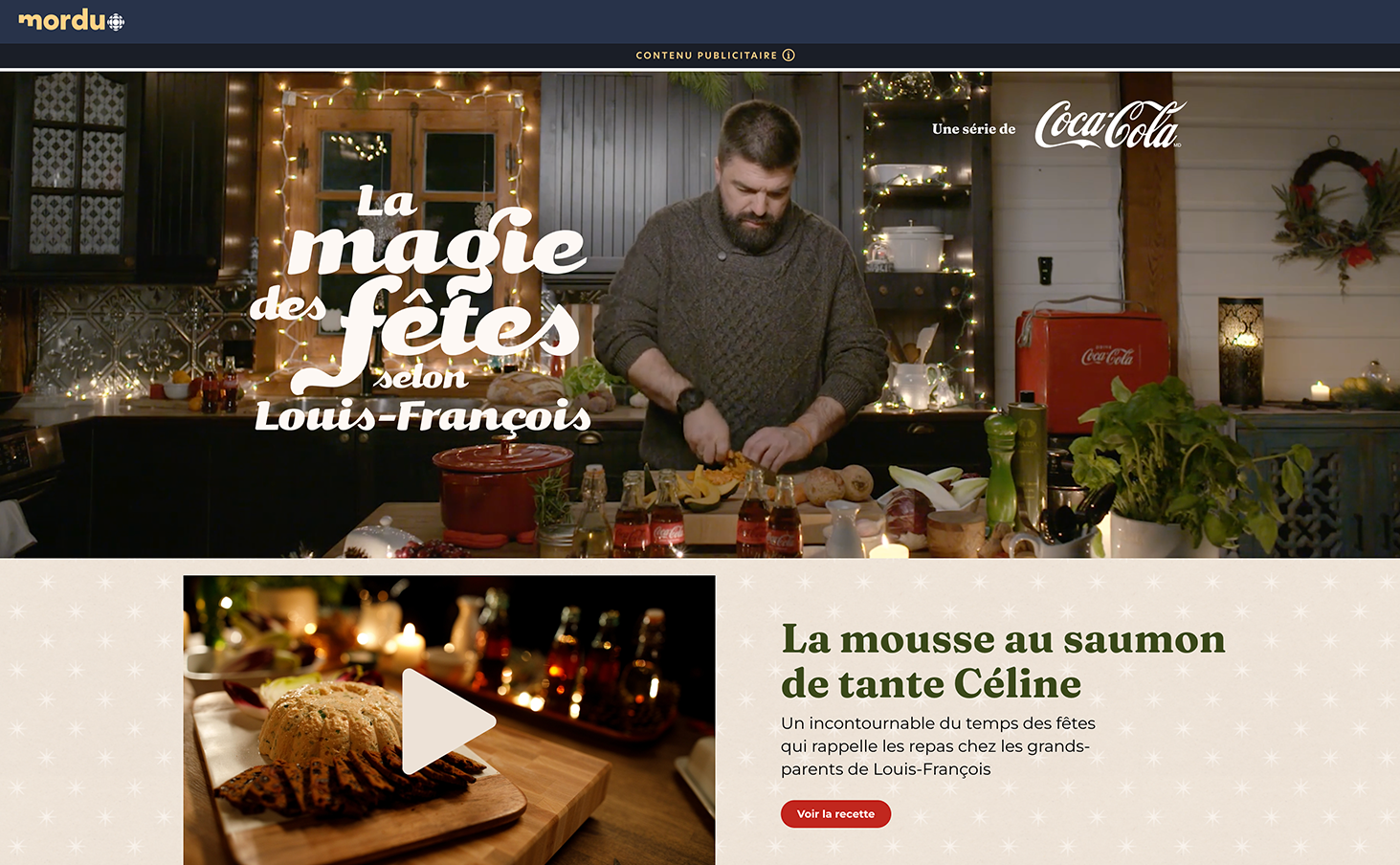 Logo Visibility Mordu Branded content La magie des fêtes selon Jean-François